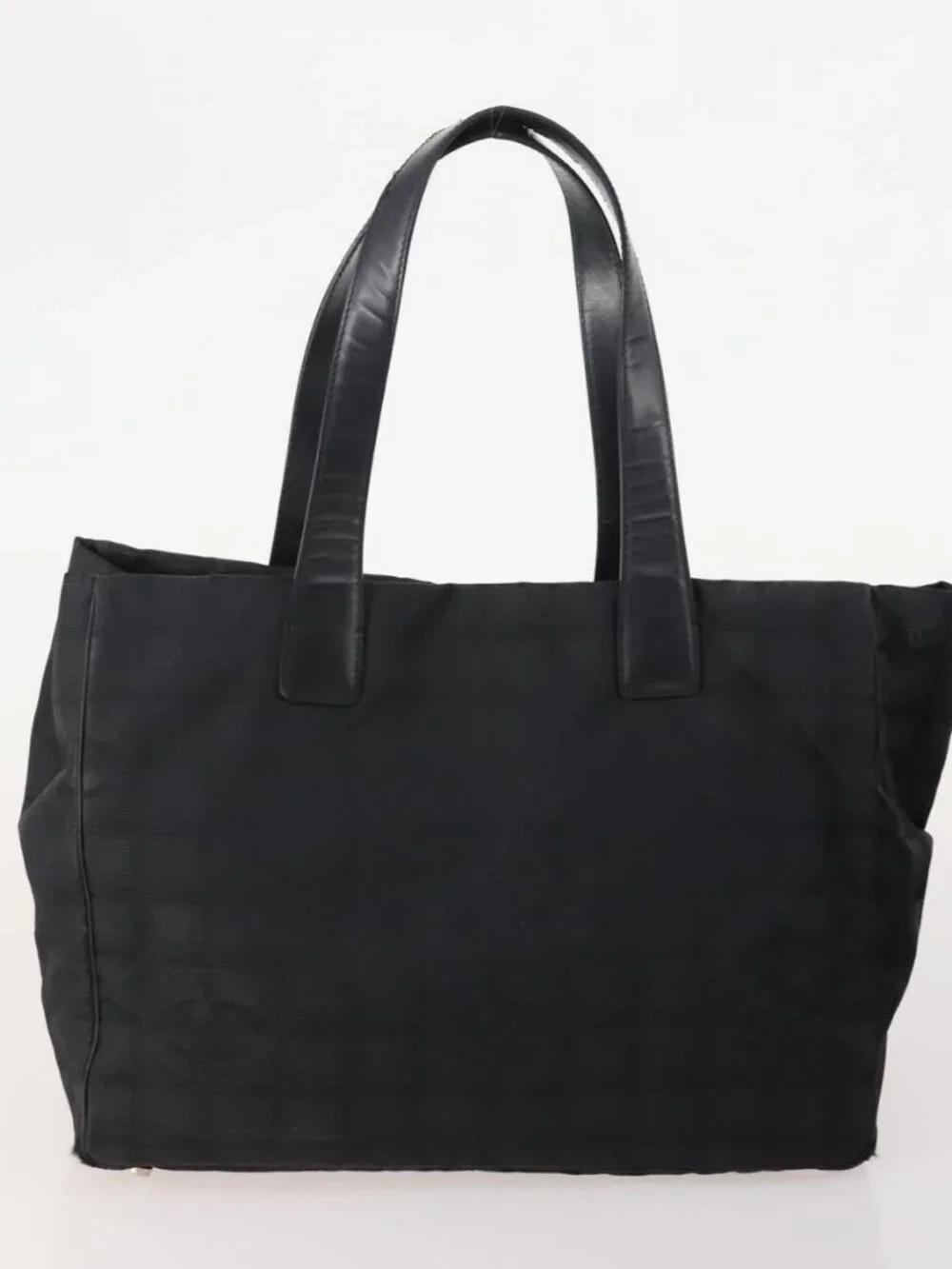 CHANEL New Travel Line Tote Bag Nylon 3 Set Black CC Auth 176442